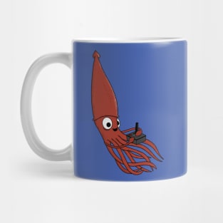 Video game playing squid Mug